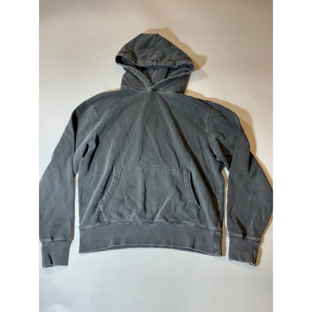 Old Navy Hoodie Mens S Gray Good Garment Dyed Fleece Sweatshirt